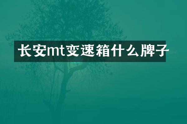 长安mt变速箱什么牌子