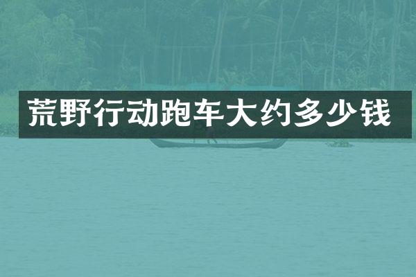 荒野行动跑车大约多少钱