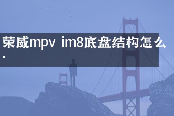 荣威mpv im8底盘结构怎么样