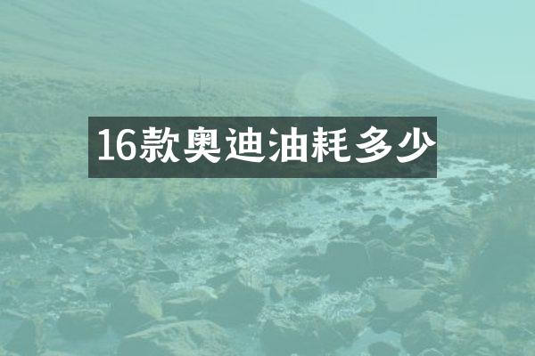16款奥迪油耗多少
