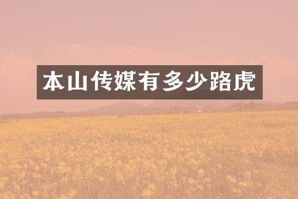 本山传媒有多少路虎