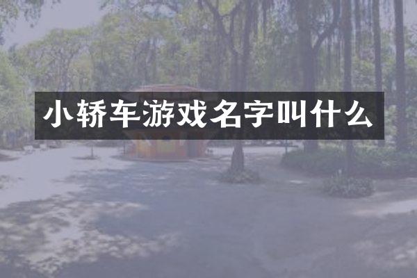 小轿车游戏名字叫什么