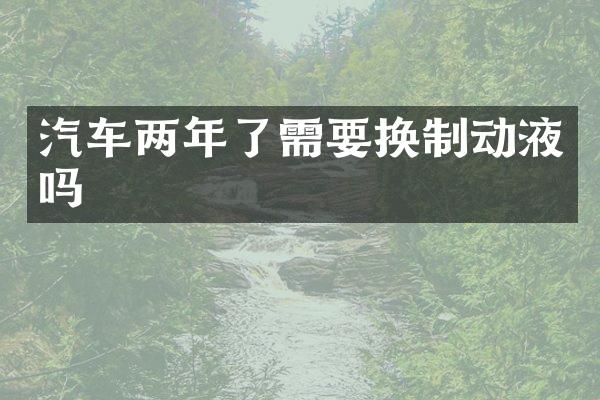 汽车两年了需要换制动液吗