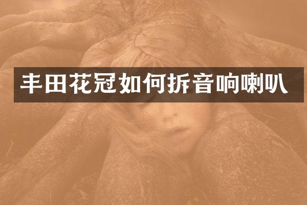 丰田花冠如何拆音响喇叭