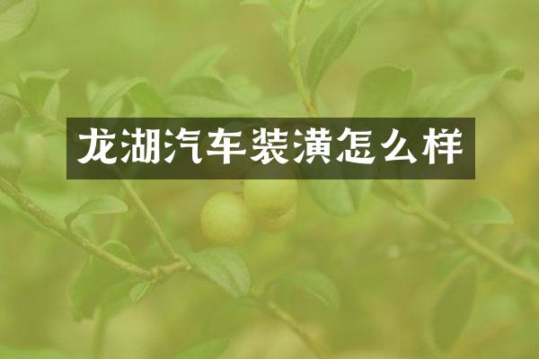 龙湖汽车装潢怎么样