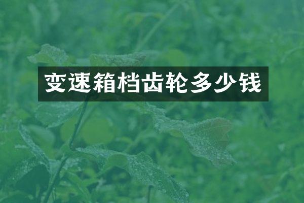 变速箱档齿轮多少钱