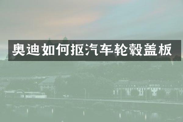 奥迪如何抠汽车轮毂盖板