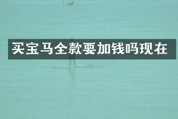 买宝马全款要加钱吗现在