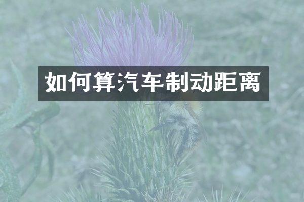如何算汽车制动距离