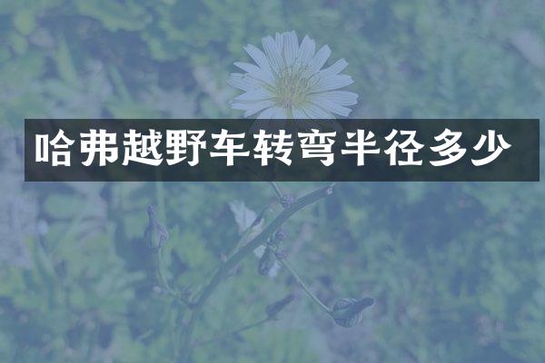 哈弗越野车转弯半径多少
