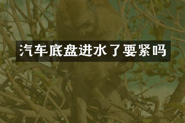 汽车底盘进水了要紧吗
