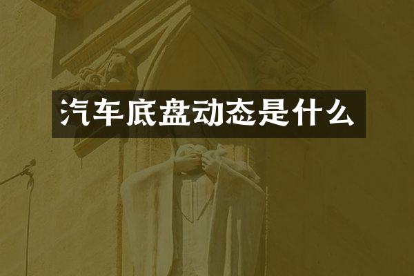 汽车底盘动态是什么