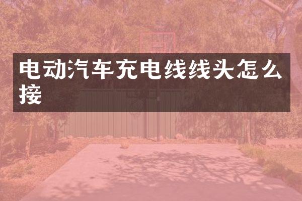 电动汽车充电线线头怎么接