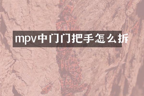 mpv中门门把手怎么拆