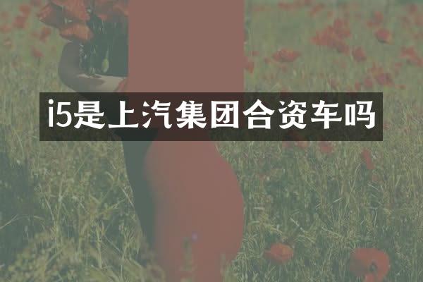 i5是上汽集团合资车吗