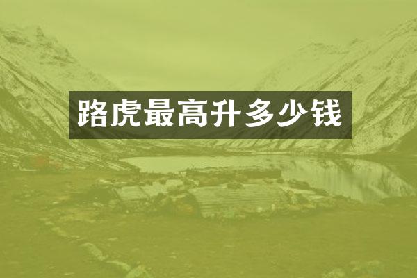 路虎最高升多少钱