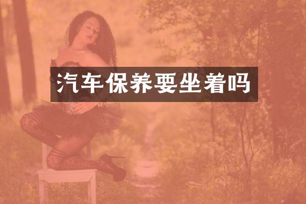 汽车保养要坐着吗