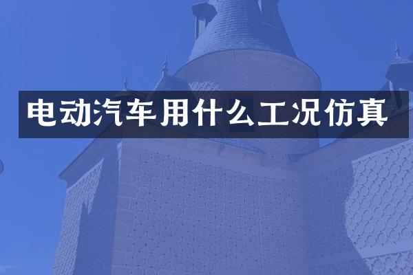电动汽车用什么工况仿真