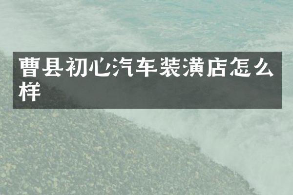 曹县初心汽车装潢店怎么样
