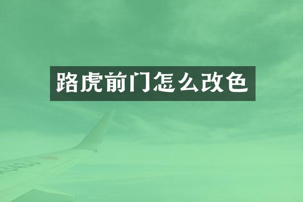 路虎前门怎么改色