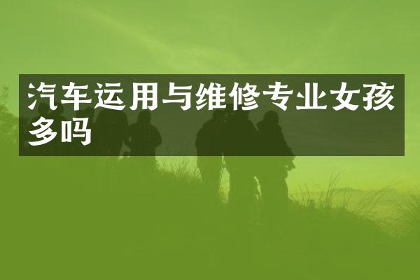 汽车运用与维修专业女孩多吗