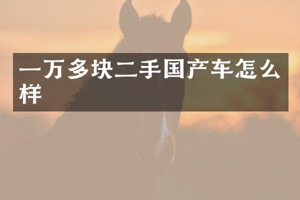 一万多块二手国产车怎么样