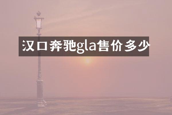 汉口奔驰gla售价多少