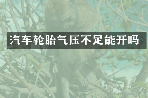 汽车轮胎气压不足能开吗