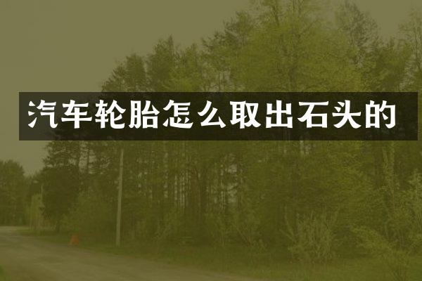 汽车轮胎怎么取出石头的
