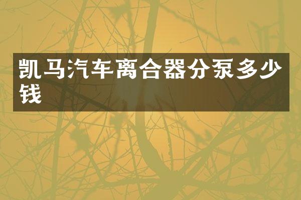 凯马汽车离合器分泵多少钱