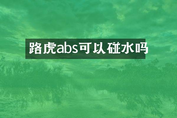 路虎abs可以碰水吗