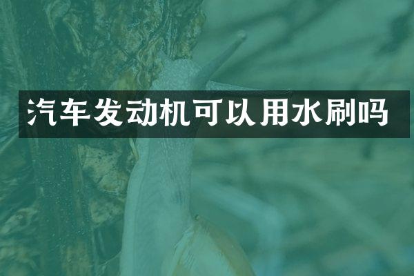 汽车发动机可以用水刷吗