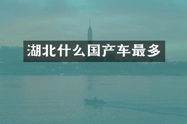 湖北什么国产车最多