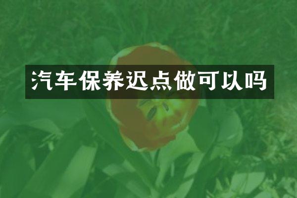 汽车保养迟点做可以吗