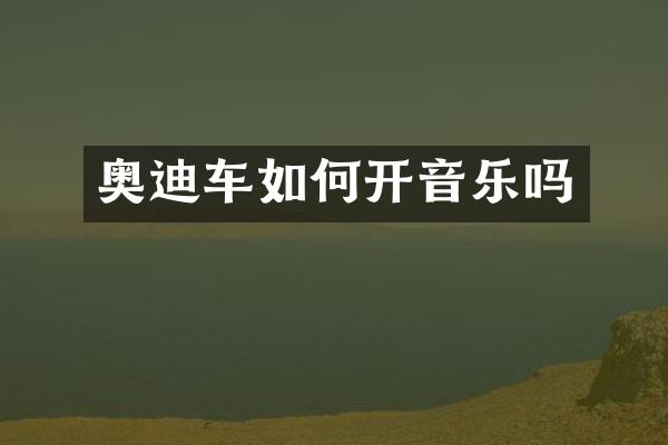 奥迪车如何开音乐吗