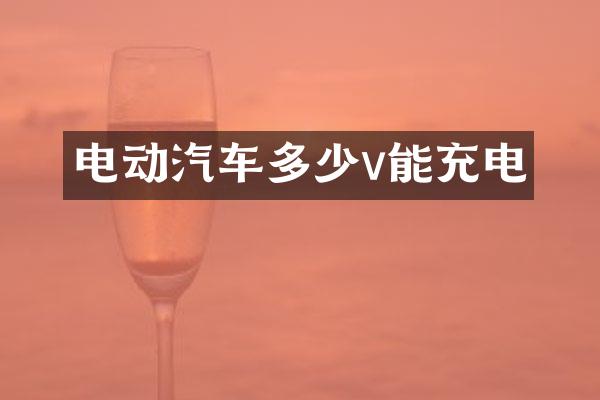 电动汽车多少v能充电