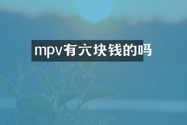 mpv有六块钱的吗