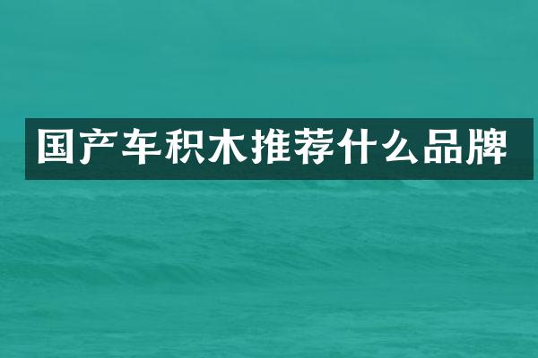 国产车积木推荐什么品牌