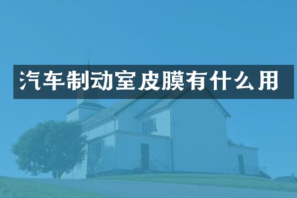 汽车制动室皮膜有什么用
