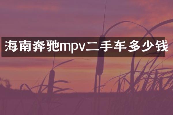 海南奔驰mpv二手车多少钱