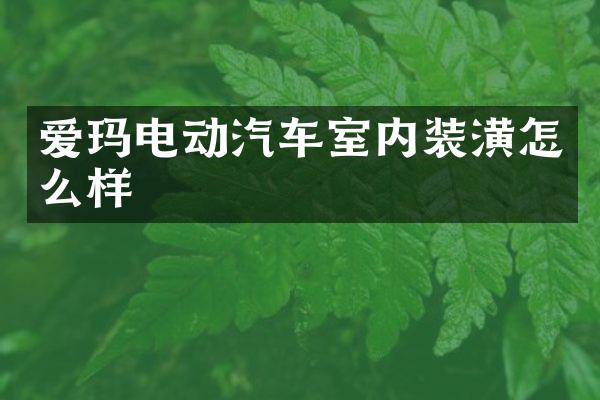 爱玛电动汽车室内装潢怎么样