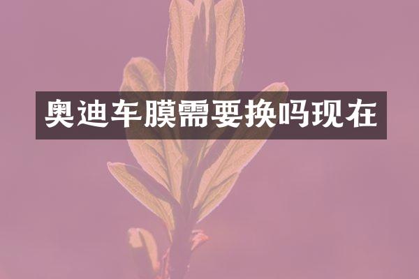 奥迪车膜需要换吗现在