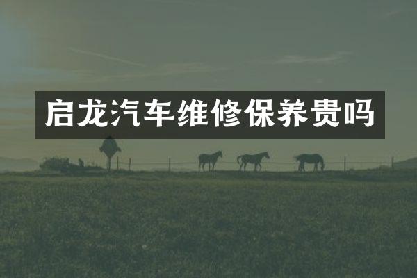 启龙汽车维修保养贵吗