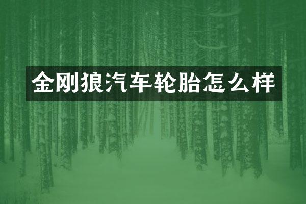 金刚狼汽车轮胎怎么样