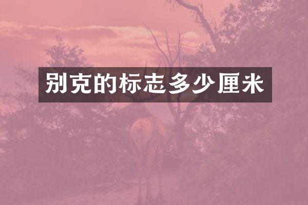 别克的标志多少厘米