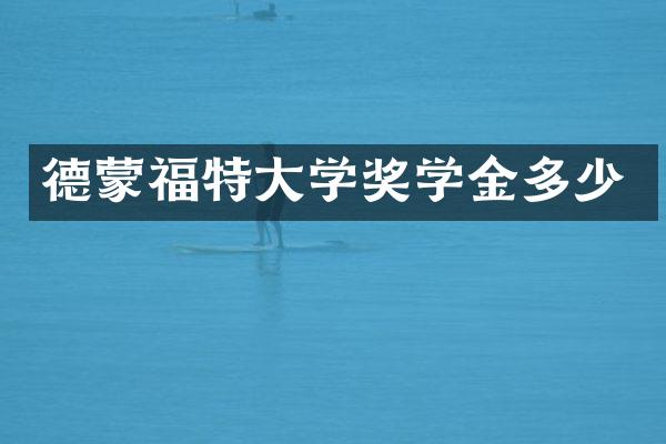 德蒙福特大学奖学金多少