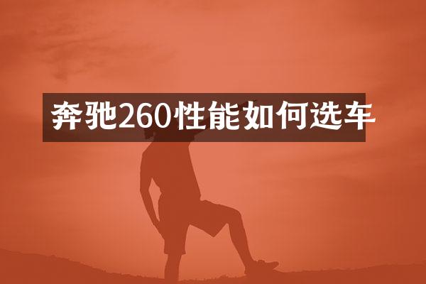 奔驰260性能如何选车