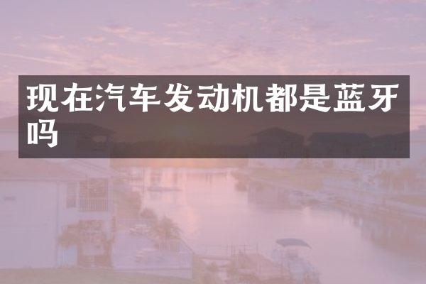 现在汽车发动机都是蓝牙吗