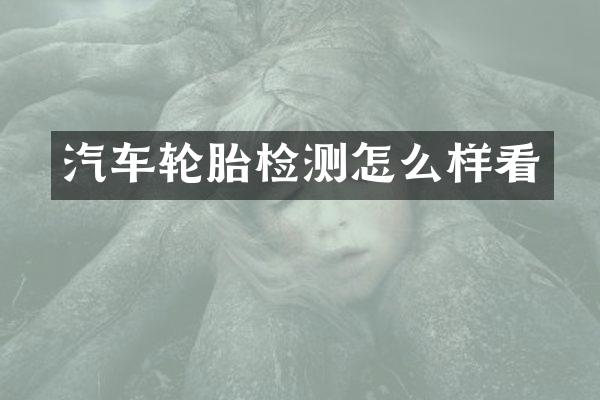 汽车轮胎检测怎么样看