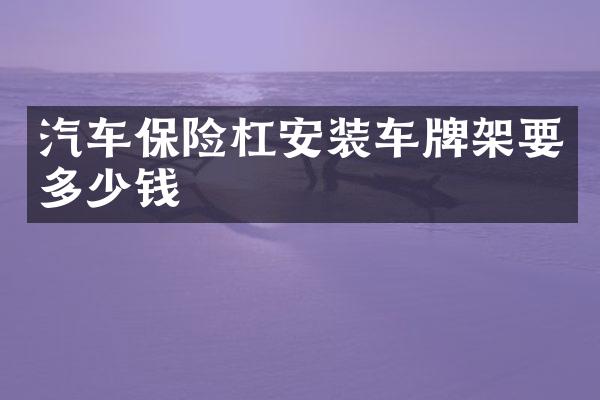 汽车保险杠安装车牌架要多少钱